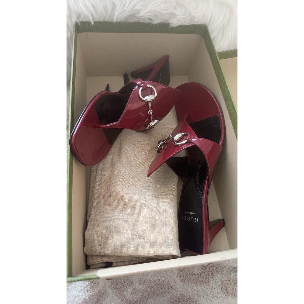 gucci mariame 55mm thong sandals red 8B/38EU - Picture 6 of 9